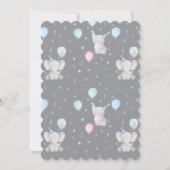 One Cute Baby Elephant 1st Birthday Party Einladung (Rückseite)