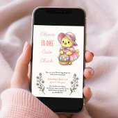 One Cute Chick Easter Themed 1st Birthday Party Einladung