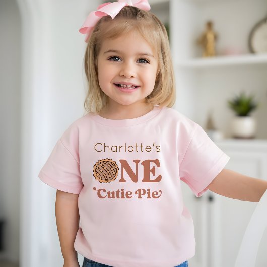 One Cutie Pie 1st Birthday Baby T-shirt