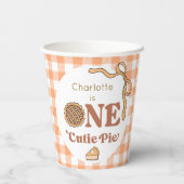 One Cutie Pie 1st Birthday Pappbecher (Rückseite)