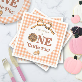 One Cutie Pie 1st Birthday Serviette