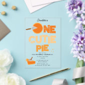 One Cutie Pie Invite 1st First Birthday Cute Acryleinladungen (In Situ (Hochzeit))