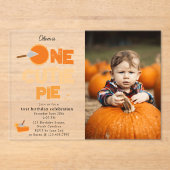 One Cutie Pie Invite 1st First Birthday Cute Photo Acryleinladungen (Vorderseite)