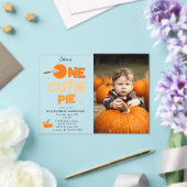One Cutie Pie Invite 1st First Birthday Cute Photo Acryleinladungen (In Situ (Hochzeit))