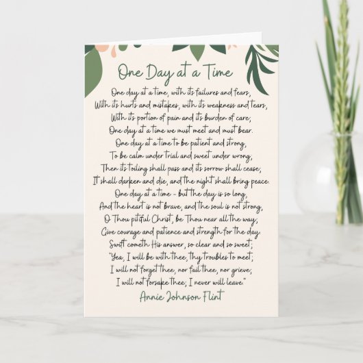One Day At A Time Annie Johnson Flint Card Karte (Vorderseite)