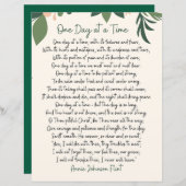 One Day At A Time Annie Johnson Flint Paper Sheet (Vorne/Hinten)