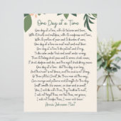 One Day At A Time Annie Johnson Flint Postcard Einladung (Stehend Vorderseite)