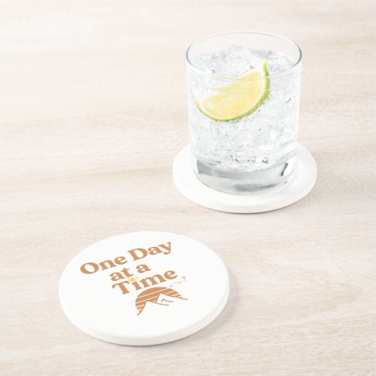 One Day at a Time Sandstone Coaster  Getränkeuntersetzer (Seite)
