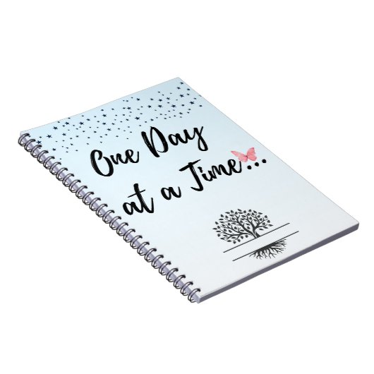 One Day at a Time Spirale Notebook - Mental Wellne Notizblock (Rechte Seite)