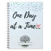 One Day at a Time Spirale Notebook - Mental Wellne Notizblock (Vorderseite)