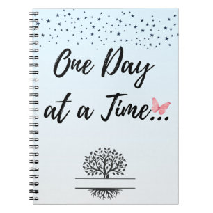 One Day at a Time Spirale Notebook - Mental Wellne Notizblock