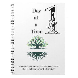 One Day at a Time Spirale Notebook - Mental Wellne Notizblock
