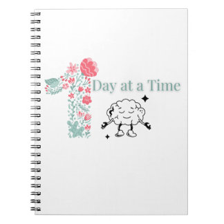 One Day at a Time Spirale Notebook - Mental Wellne Notizblock