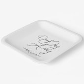 One Day Away Elegant Rehearsal Dinner Pappteller (Gewinkelt)