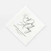One Day Away Elegant Rehearsal Dinner Personalized Serviette (Ecke)