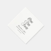One Day Away Modern Elegant Rehearsal Dinner Serviette (Ecke)