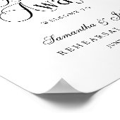 One Day Away Modern Rehearsal Dinner Welcome Sign Poster (Ecke)