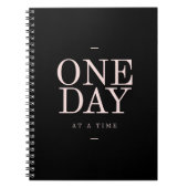 One Day - Goals Motivierend Angebot Black Notebook Notizblock (Vorderseite)