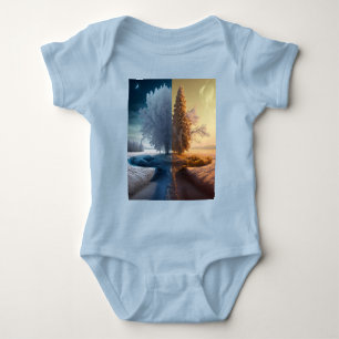 One day in winter baby strampler