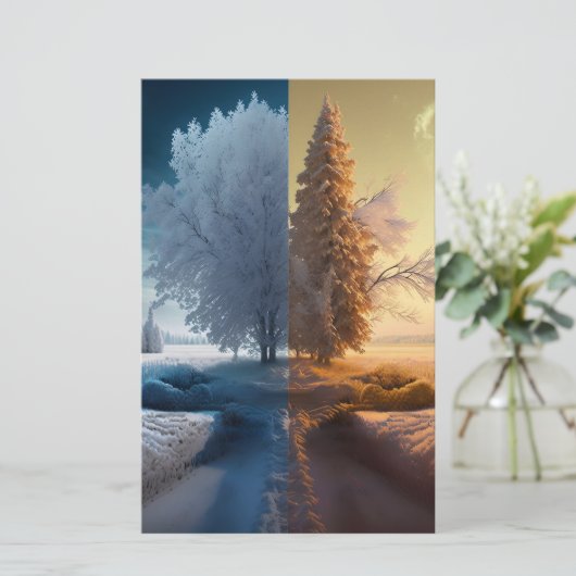 One day in winter briefpapier (Stehend Vorderseite)