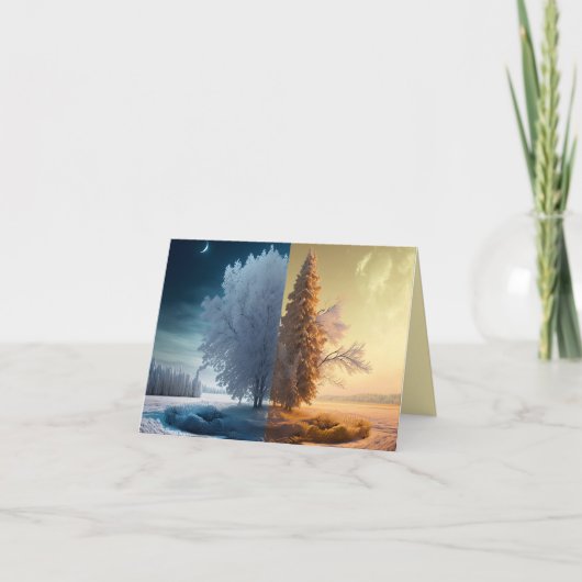 One day in winter feiertagskarte (Vorderseite)