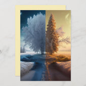 One day in winter feiertagskarte (Vorne/Hinten)