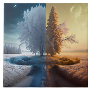 One day in winter fliese