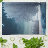 One day in winter geschirrtuch (Gefaltet)