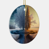 One day in winter keramik ornament (Rechts)