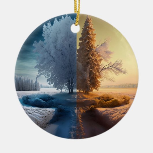 One day in winter keramik ornament (Vorne)