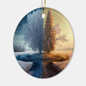 One day in winter keramik ornament (Links)