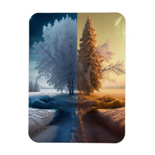 One day in winter magnet