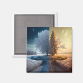 One day in winter magnet (Vorderseite/Rückseite)