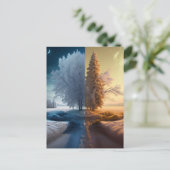 One day in winter postkarte (Stehend Vorderseite)