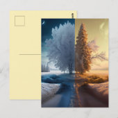 One day in winter postkarte (Vorne/Hinten)