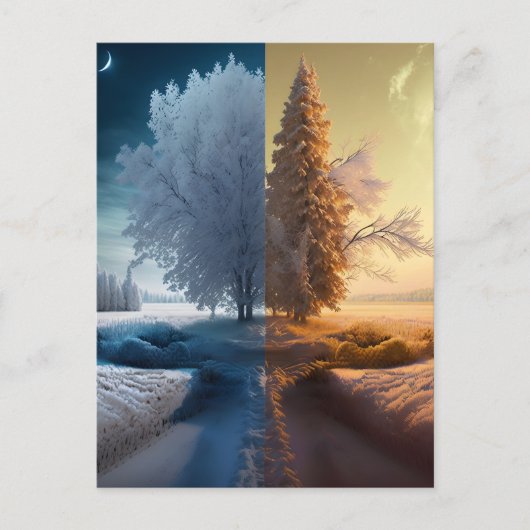 One day in winter postkarte (Vorderseite)