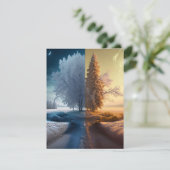 One day in winter RSVP karte (Stehend Vorderseite)