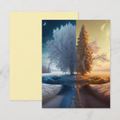 One day in winter RSVP karte (Vorne/Hinten)
