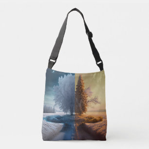 One day in winter tragetaschen mit langen trägern