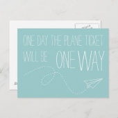 One Day The Plane Ticket Will Be One Way Postcard Postkarte (Vorne/Hinten)