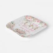 One-Deer-Ful 1st Birthday Girl Pink Fawn Pappteller (Gewinkelt)