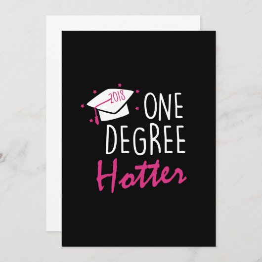 One Degree Hotter 2018 Abschluss Day Einladung (Vorne/Hinten)