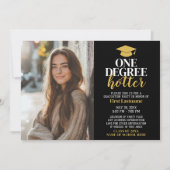 One Degree Hotter - Abschluss Foto - Grad Party Einladung (Vorderseite)