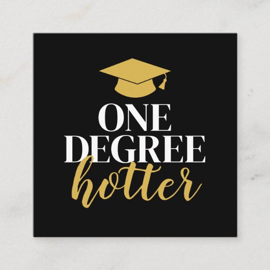 One Degree Hotter - Abschluss-Geschenk QR-Code Begleitkarte (Vorderseite)