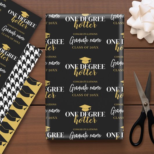One Degree Hotter - Black Gold Abschluss Geschenkpapier Set