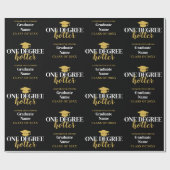 One Degree Hotter - Black Gold Abschluss Script Geschenkpapier (Flach)