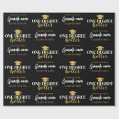 One Degree Hotter - Black Gold Abschluss Script Geschenkpapier (Flach)