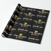 One Degree Hotter - Black Gold Abschluss Script Geschenkpapier (Ungerollt)