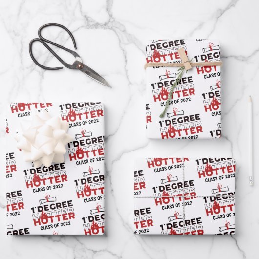 One Degree Hotter Funny Abschluss Geschenkpapier Set (Vorderseite)