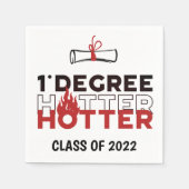 One Degree Hotter Funny Abschluss Serviette (Vorderseite)